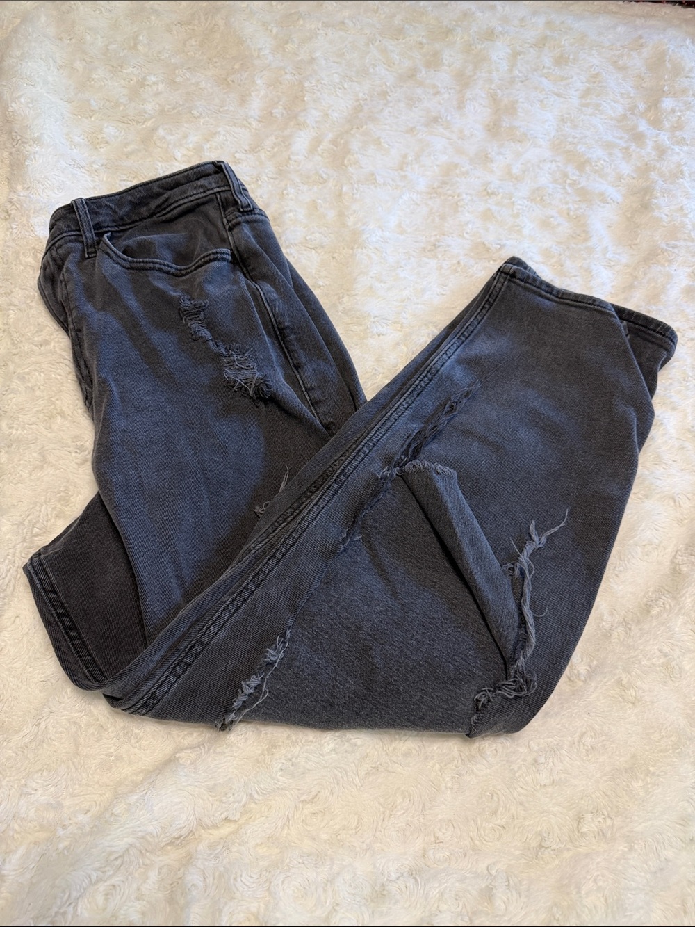 Hollister Charcoal Washed High-Rise Jeans
